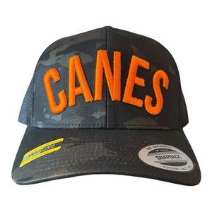 NCAA MIAMI “CANES” SNAPBACK TWILL TRUCKER CAP
